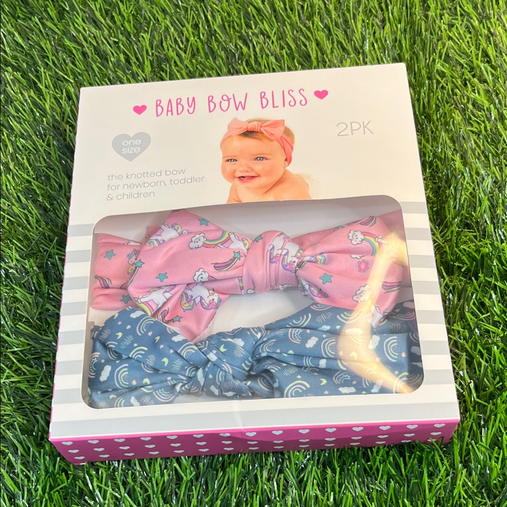 2-Pack Knotted Headbands - Pink & Blue